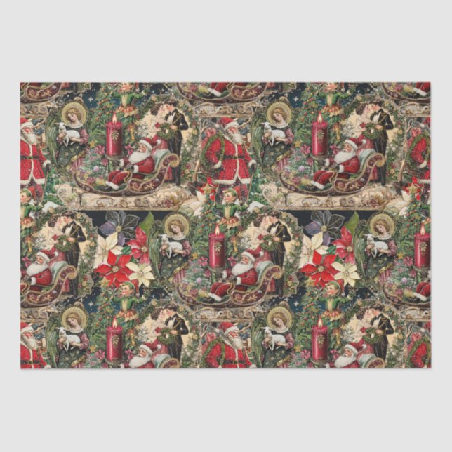 Papel De Seda Navidades victorianos de época celebran un rico y  (Anverso)