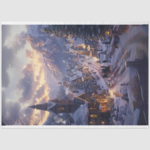 Papel De Seda Navidades Village Winter Wonderland #1 Decoupage