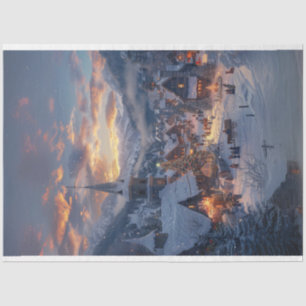 Papel De Seda Navidades Village Winter Wonderland #2 Decoupage