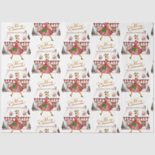 Papel De Seda navidades Vintage Lady Shopping de 1950
