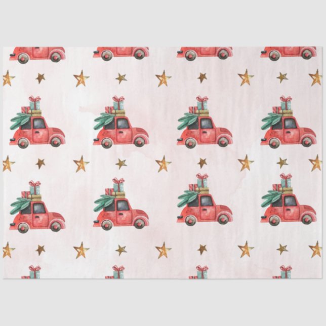 Papel De Seda Navidades Watercolor GoldI Diseño 17 (Anverso)