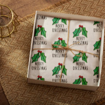 Navidades Watercolor Holly