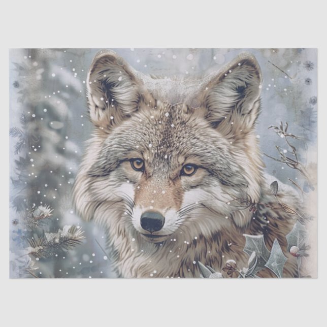 Papel De Seda Navidades Wolf Winter (Anverso)