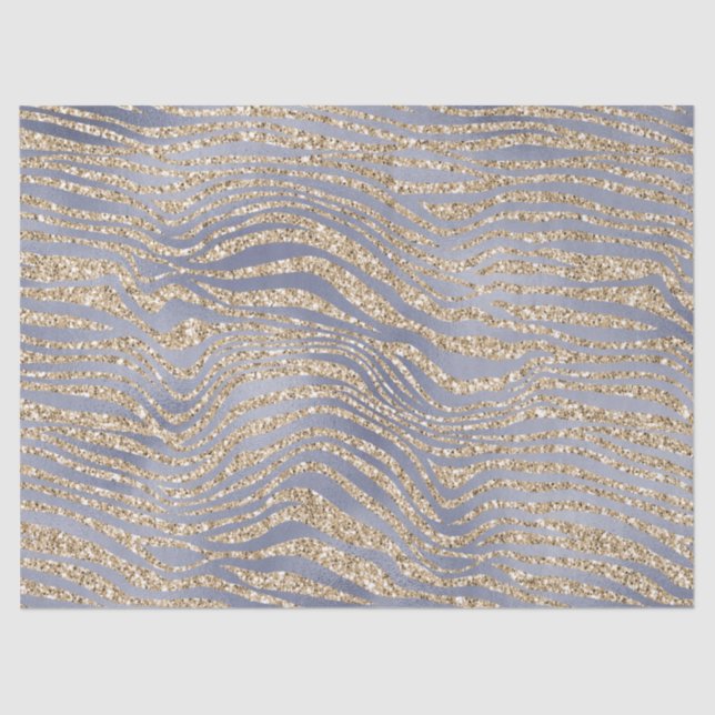 Papel De Seda Navidades Zebra Peace Purpurina Gold Purple Luxe   (Anverso)