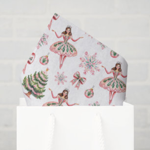Papel de seda navideño bailarina rosa caprichosa