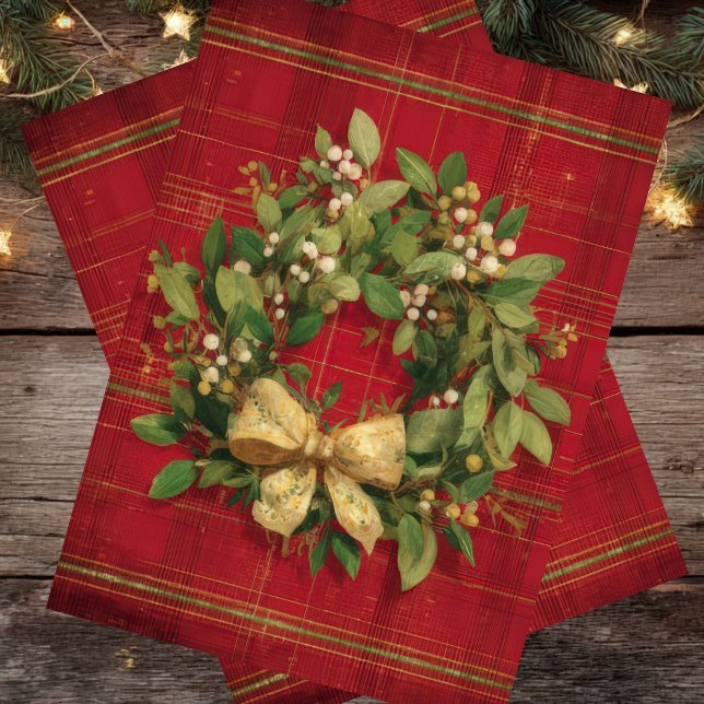 Papel de seda navideño con diseño de corona (Subido por el creador)