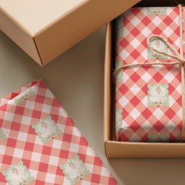 Papel de seda navideño con foto personalizada de G