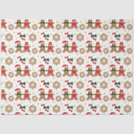 Papel de seda navideño con patrón de galleta de je