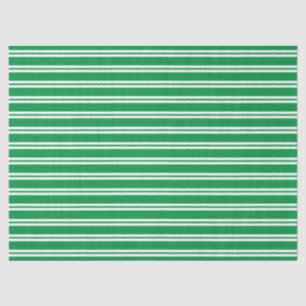 Papel de seda navideño con rayas verdes festivas