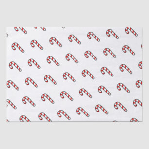 Papel de seda navideño de bastón de caramelo