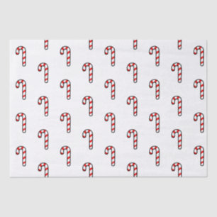 Papel de seda navideño de bastón de caramelo