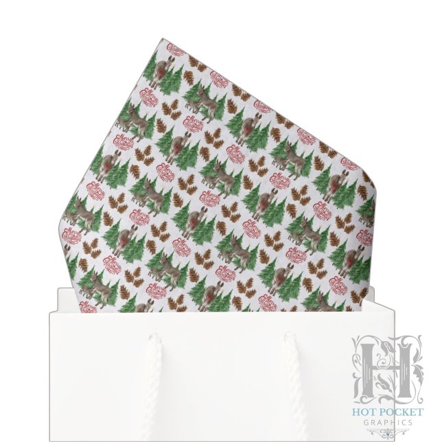 Papel de seda navideño de burro rústico (Subido por el creador)