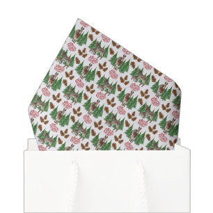 Papel de seda navideño para burro rústico