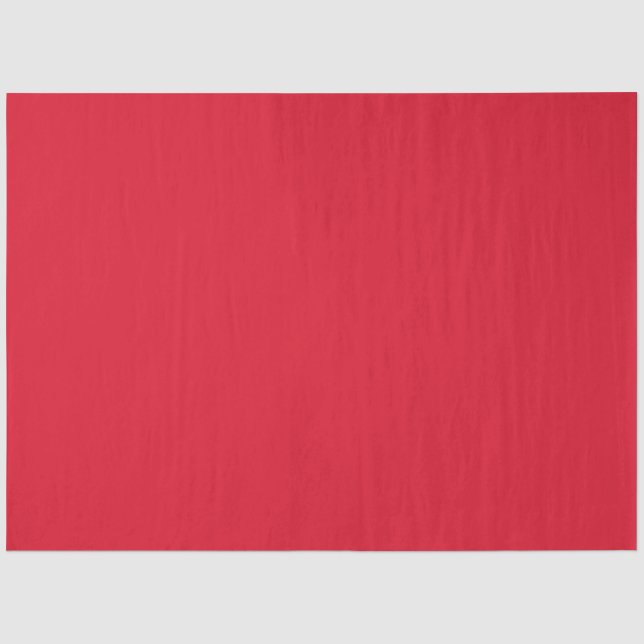 Papel de seda navideño rojo rubí sólido elegante (Anverso)