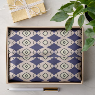 Papel De Seda navie azul Patrón Tribal