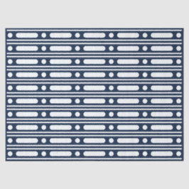 Papel De Seda Navy Blue Bone Inlay Border Dots Decoupage Paper