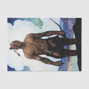 Papel De Seda NC Wyeth Pintura "El último de los mohicanos"