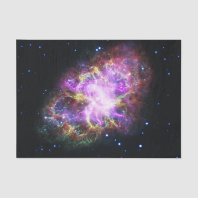 Papel De Seda Nebulosa de cangrejo Supernova Compuesto de hubble (Anverso)