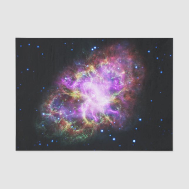 Papel De Seda Nebulosa de cangrejo Supernova Compuesto de hubble (Anverso)