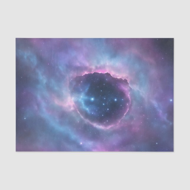 Papel De Seda Nebulosa Étérea En Rosa Púrpura (Anverso)