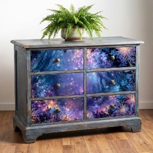 Papel De Seda Nebulosa Indigo Brillante Bosque Caprichoso