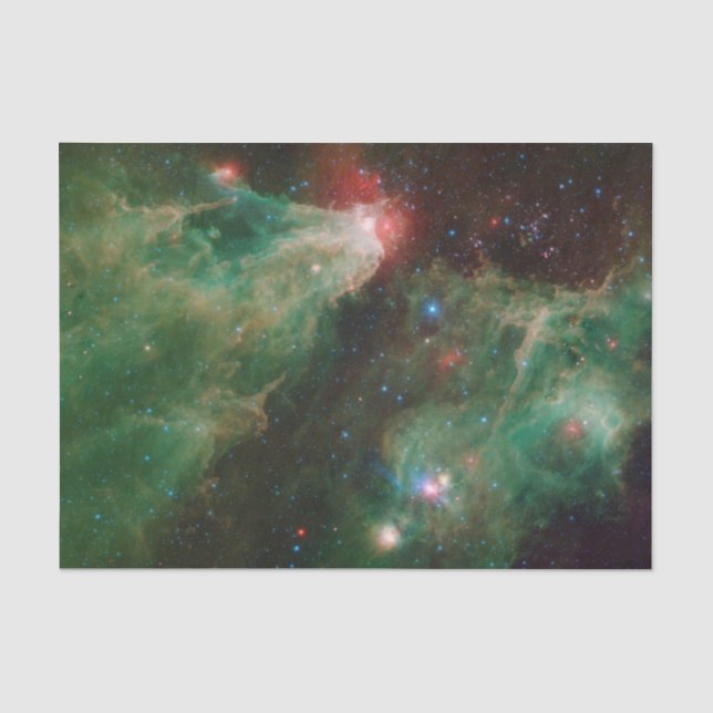 Papel De Seda Nebulosa Verde Cepheus B y C (Anverso)
