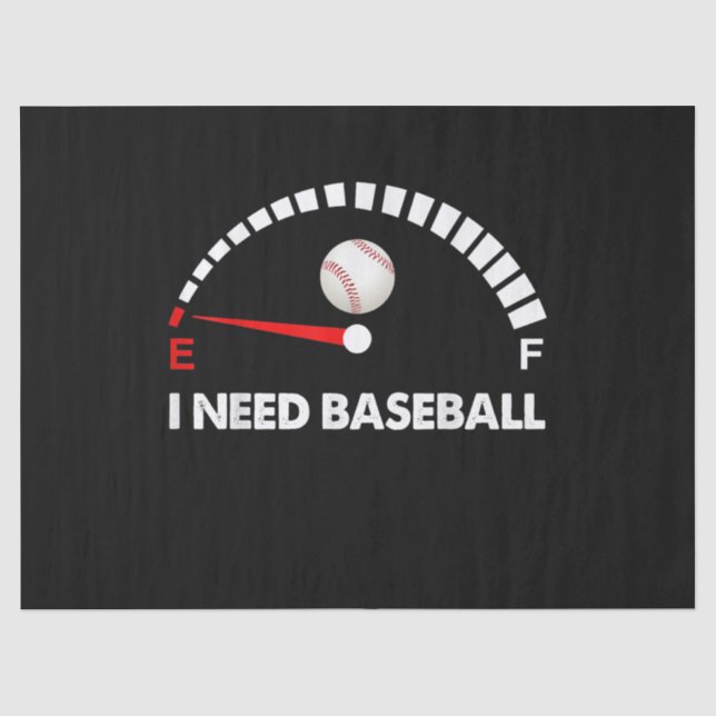 Papel De Seda Necesito Béisbol (Anverso)
