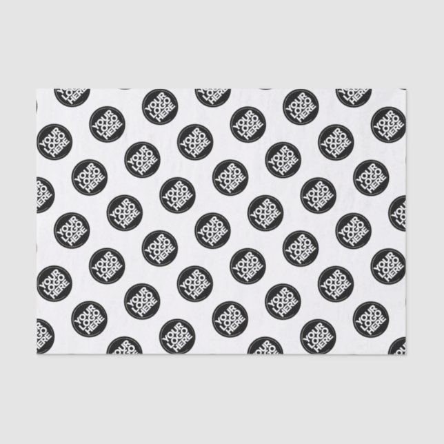 Papel De Seda negocio de logotipos de repetición de Personalizad (Anverso)