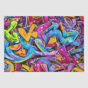 Papel De Seda Negrita Colores Brillantes Graffiti Street Art Pat