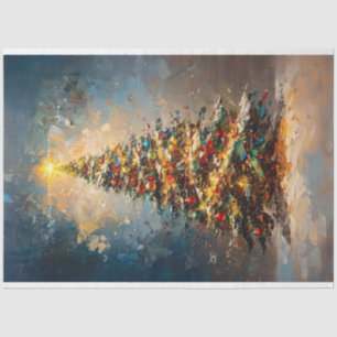 Papel De Seda Negrita Decoupage de pintura de aceite del árbol d