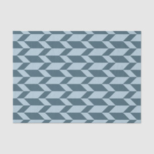 Papel De Seda Negrita Dos Tono Flecha Chevron Tono Azul Tono