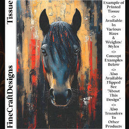 Papel De Seda Negrita Portátil de Stallion de Caballo Negro Retr