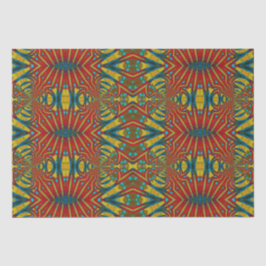 Papel De Seda Negrita Resumen Hippie Rojo Amarillo Azul Trippy