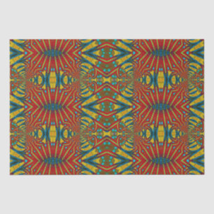 Papel De Seda Negrita Resumen Hippie Rojo Amarillo Azul Trippy