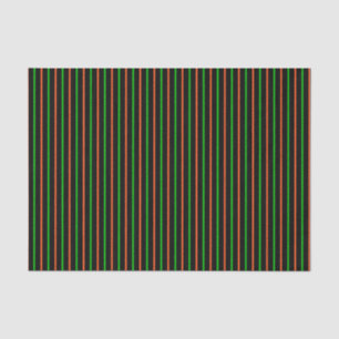 Papel De Seda Negro con franjas verde neón y Naranja