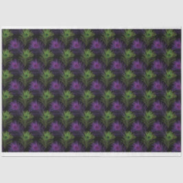 PAPEL DE SEDA NEGRO CON PURPLE Y GRAS MARDI VERDE