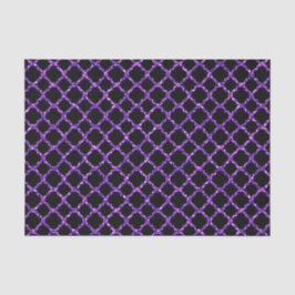 PAPEL DE SEDA NEGRO CON PURPURINA PURPLE MIREN A HALLOWEEN