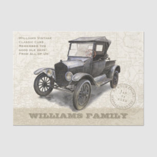 Papel de seda negro de coche clásico vintage de lo