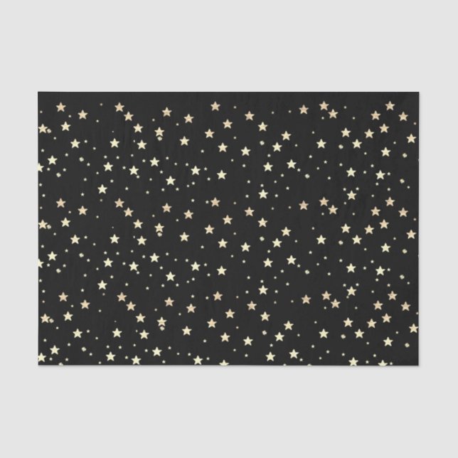 Papel De Seda Negro de las estrellas (Anverso)