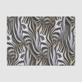 Papel De Seda Negro - Diseño de repetición de cebra de silueta b