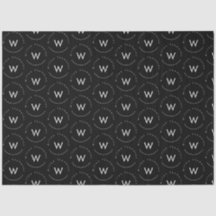 Negro moderno minimalista monogramado