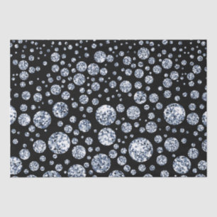 Papel De Seda Negro plateado de cristal metálico