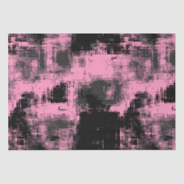Papel De Seda Negro rosa y gris (Anverso)