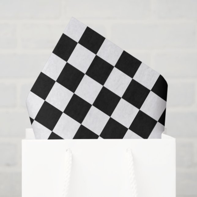 Papel De Seda Negro y blanco verificado (Bolsa de regalo)