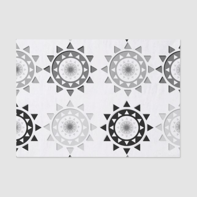 Papel De Seda Negro y gris asolea el papel seda (Anverso)