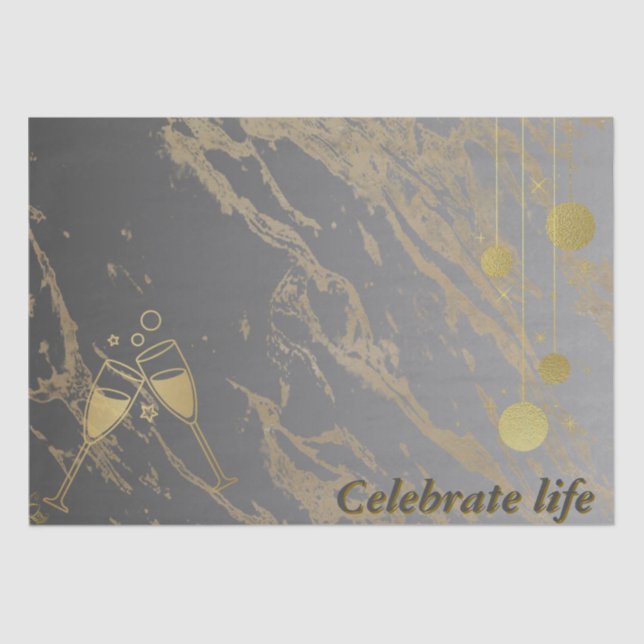 Papel De Seda negro y oro (Anverso)