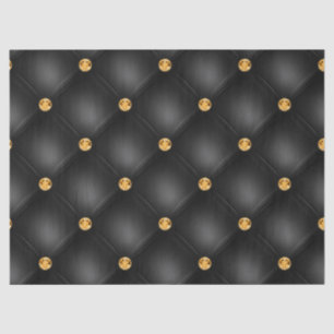 Papel De Seda Negro y oro tufado