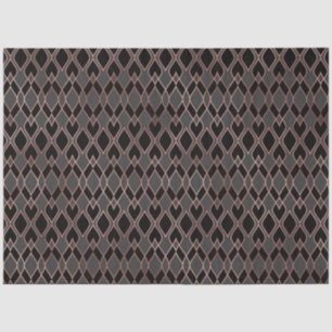 Papel De Seda Negro y Rosa Dorado