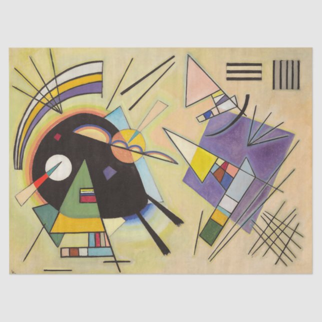 Papel De Seda Negro y violeta por Wassily Kandinsky (Anverso)
