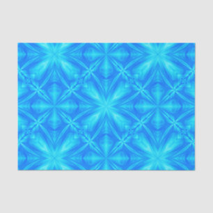 Papel De Seda Neon Blue Turquoise Psychedelic Cloudy Resumen